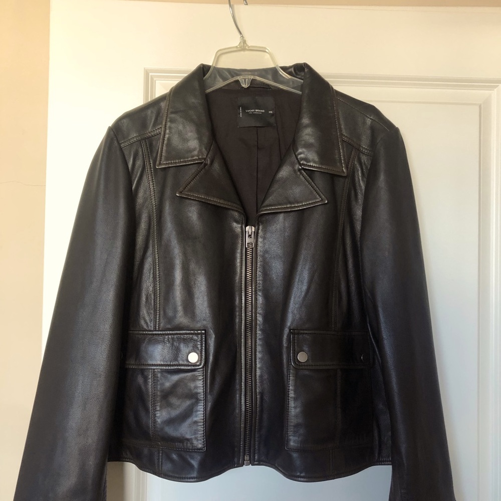 Lamb leather jacket distressed style BRAND NEW